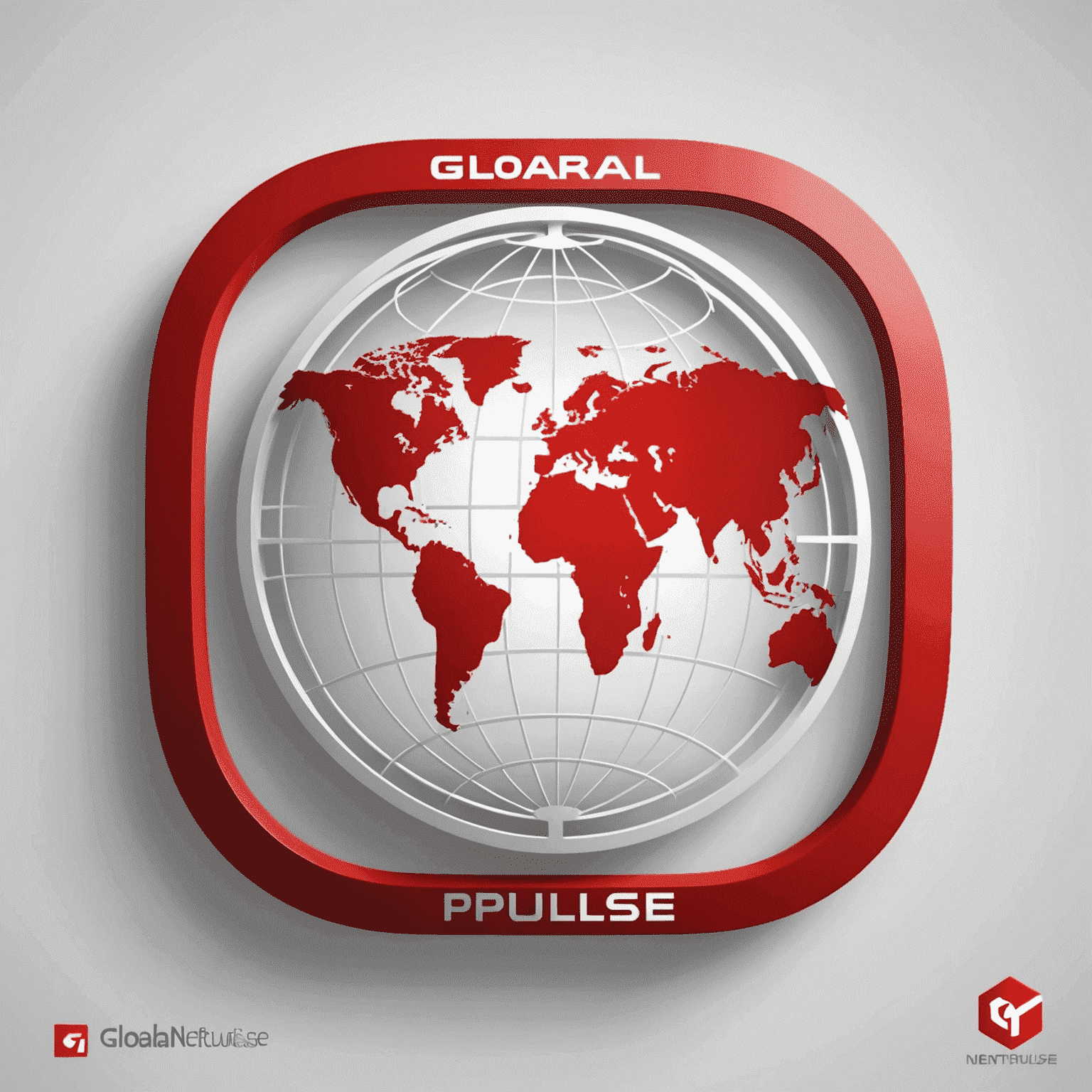 GlobalNetPulse logo in red and white colors