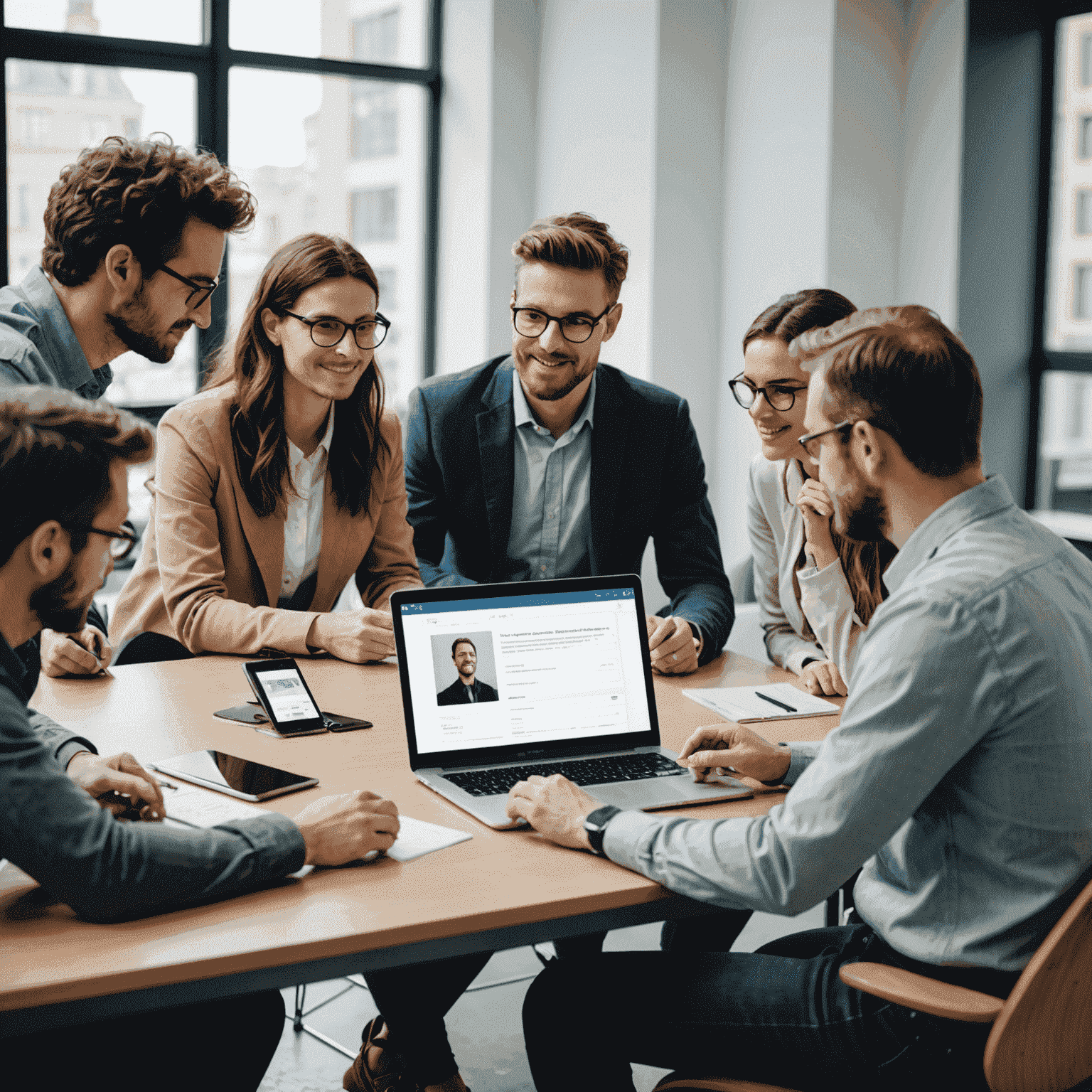 A group of users participating in a usability testing session, providing feedback on a digital interface.