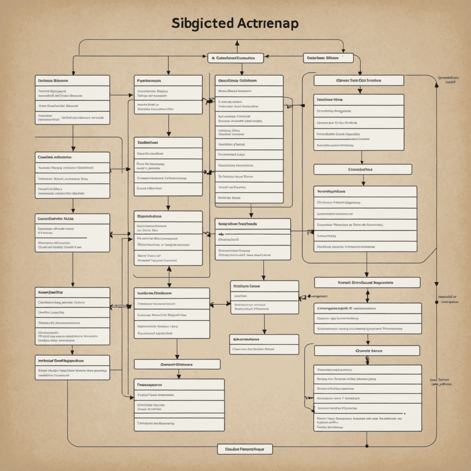 A diagram showing a well-organized sitemap with clear categories and subcategories, representing an intuitive information architecture.